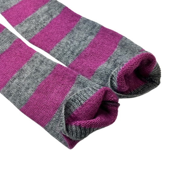 Vintage 90's Pink Gray Stripes Leg Warmers - Picture 6 of 8